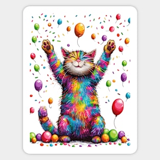 Carnival Cat Sticker